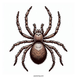 Brown Spider Coloring Page