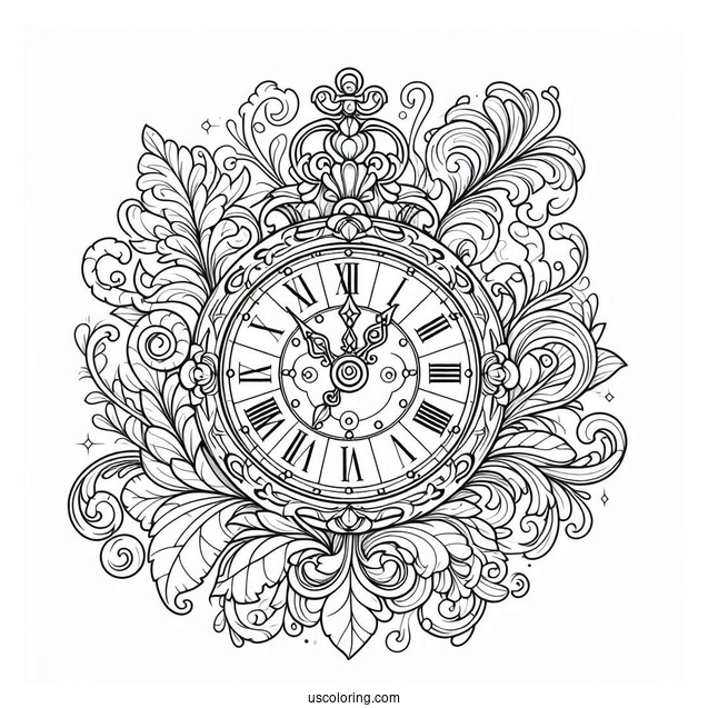 Cogsworth Clock Coloring Page