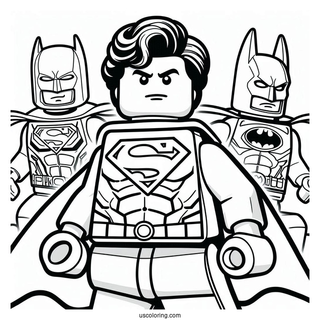 Lego Superman And Batman Coloring Sheet