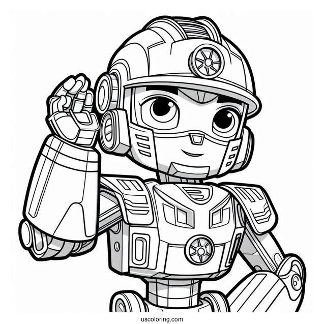Rescue Bots Coloring Page Of Dani Burns