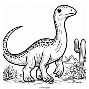 Easy Coelophisys Coloring Page For Kids