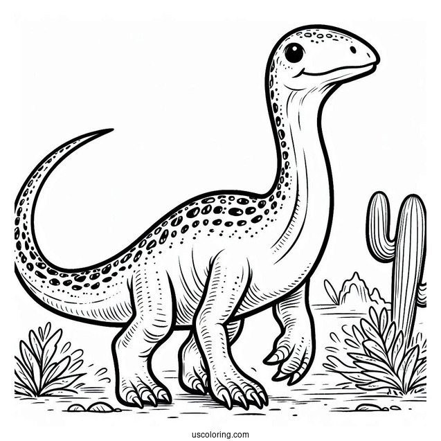 Easy Coelophisys Coloring Page For Kids