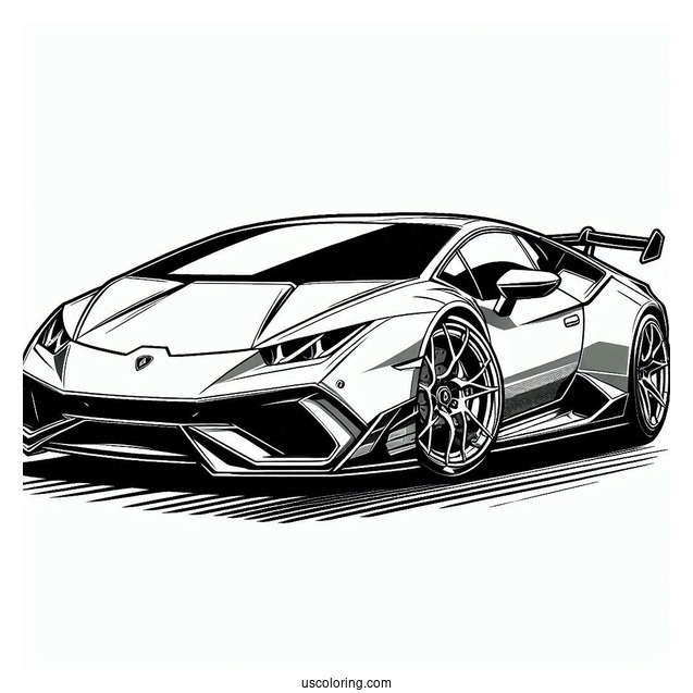 Lamborghini Huracan Coloring Page