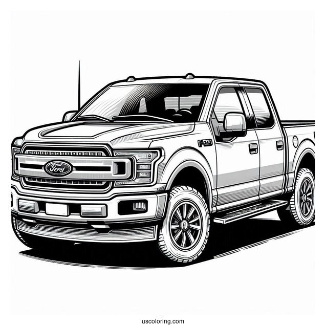 Coloring Page Of Ford F-150 Truck