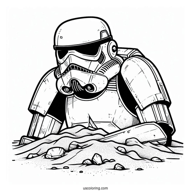 Sand Stormtrooper Coloring Page