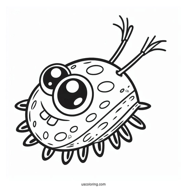 Plankton From SpongeBob SquarePants To Color