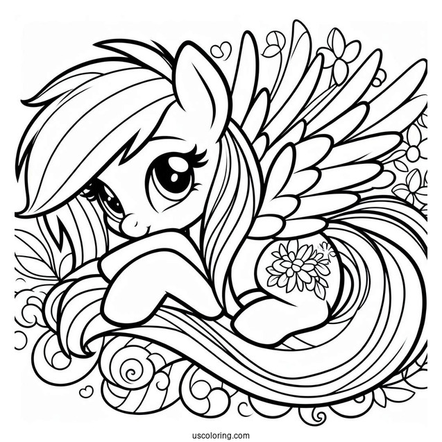Adult Rainbow Dash Coloring Page