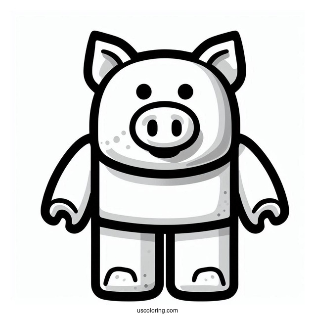 Piggy Roblox Coloring Page