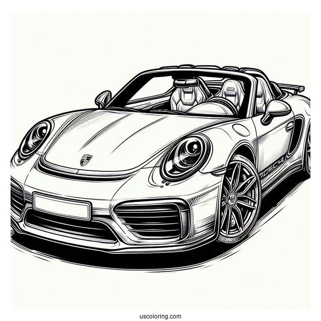 2021 Porsche Coloring Page Boxster