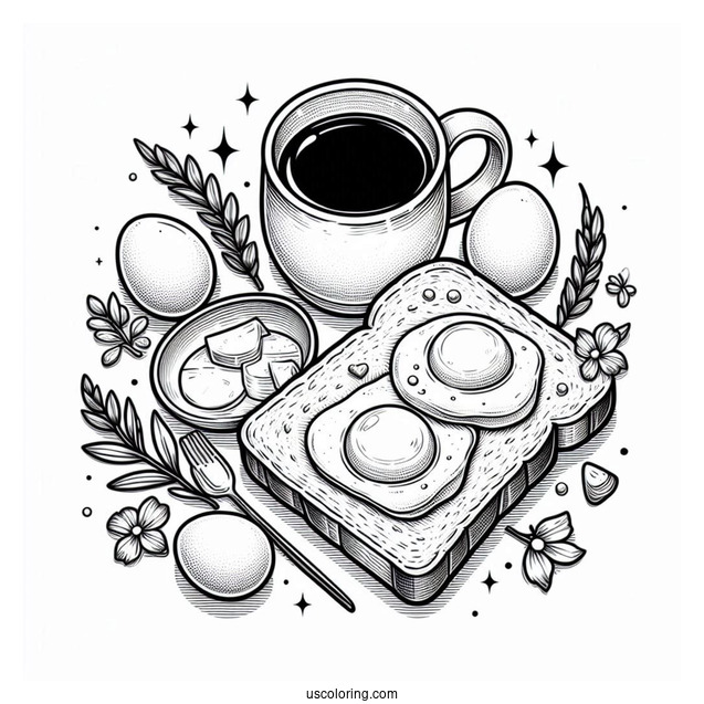 Eggs On Toast Breakfast Food