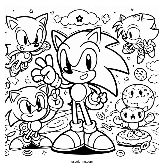 Sonic And Friends Coloring Page(1)