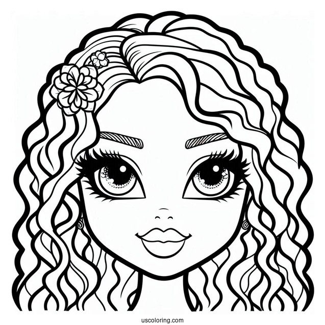 Easy Outline Of Bratz Cloe For Kids