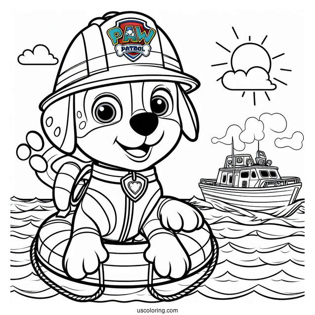 Paw Patrol Sea Rescue Coloring Page