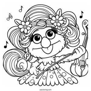 Abby Cadabby Outline Coloring In For Kids
