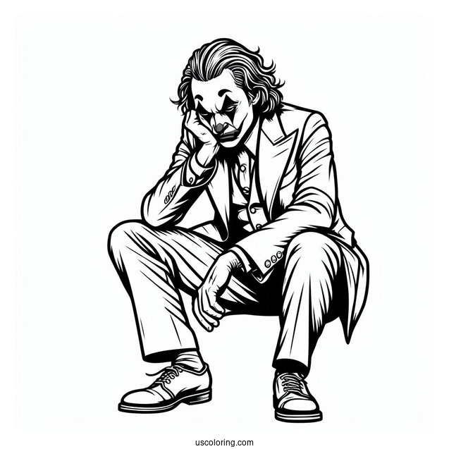 The Joker Sulking In Suit Coloring In