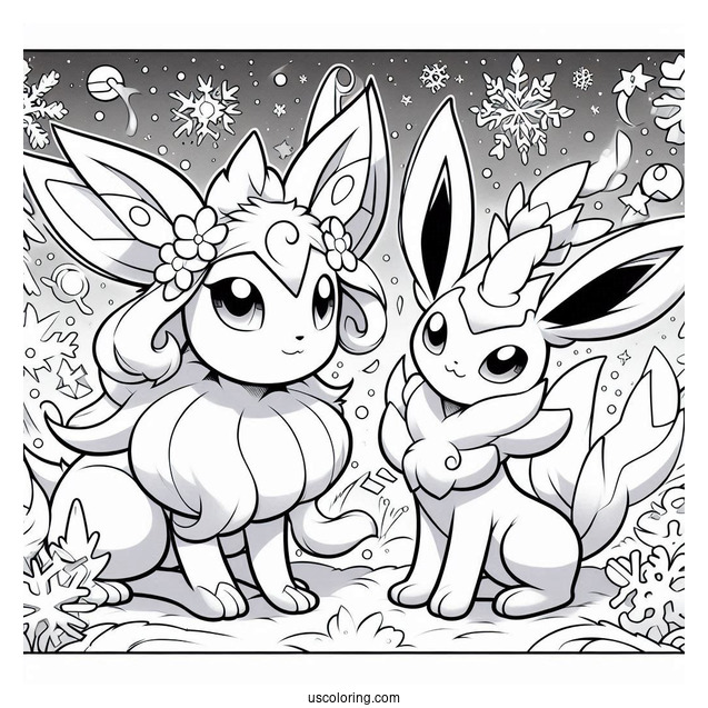 Glaceon And Sylveon Charming Chill Pokemon Card