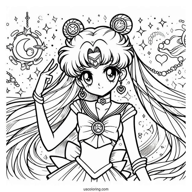 Sailor Star Maker Kou Taiki Coloring Sheet
