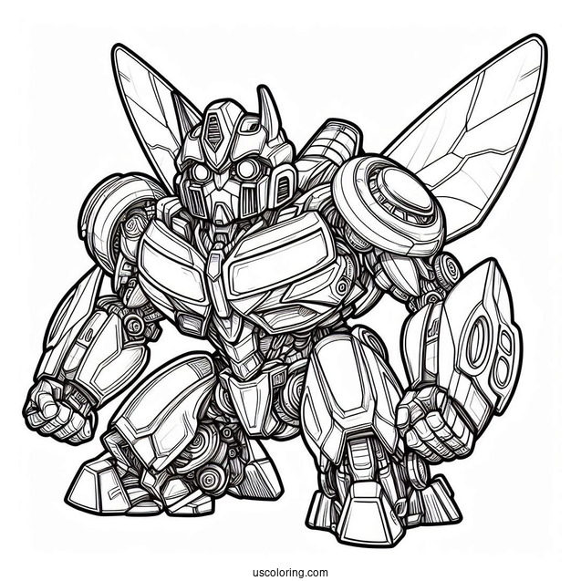 Detailed Bumblebee Coloring Page And Optimus Prime