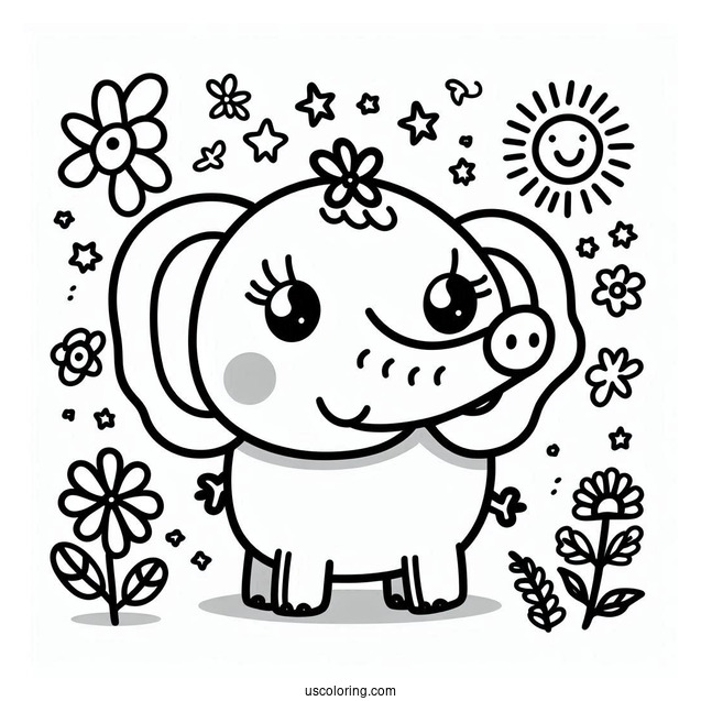 Emily The Elephant From Peppa Pig Coloring