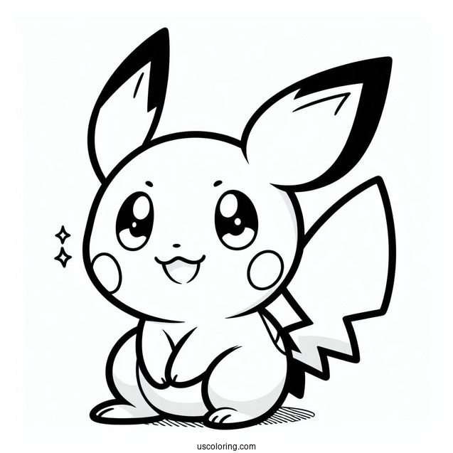 Charmander With Pichu Coloring Page