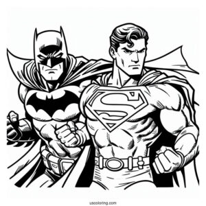 Batman And Superman Coloring Page