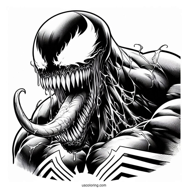 Close Up Of Growling Carnage Coloring Page
