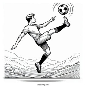 Soccer Player Doing Trick Shots