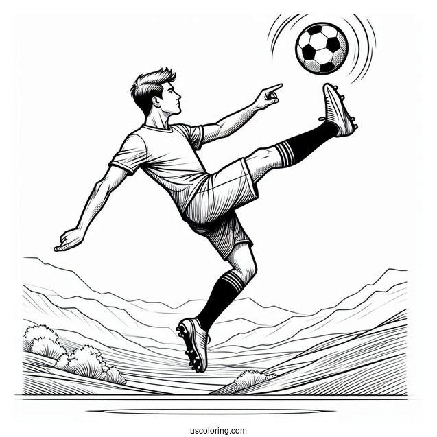 Soccer Player Doing Trick Shots