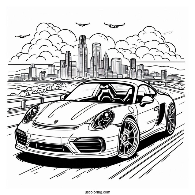 2021 Porsche Coloring Page Boxster