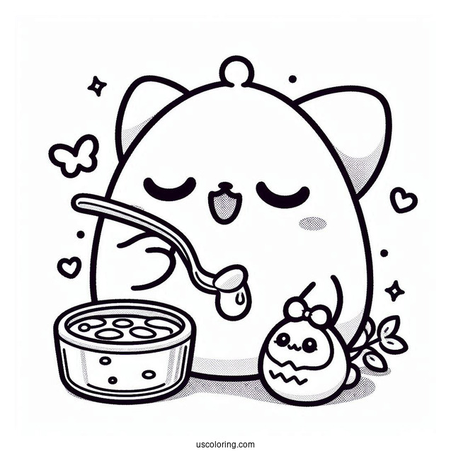 Feeding Tamagotchi Coloring Pages Pet