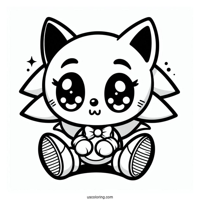 Kawaii Baby Sonic Coloring Page For Kids