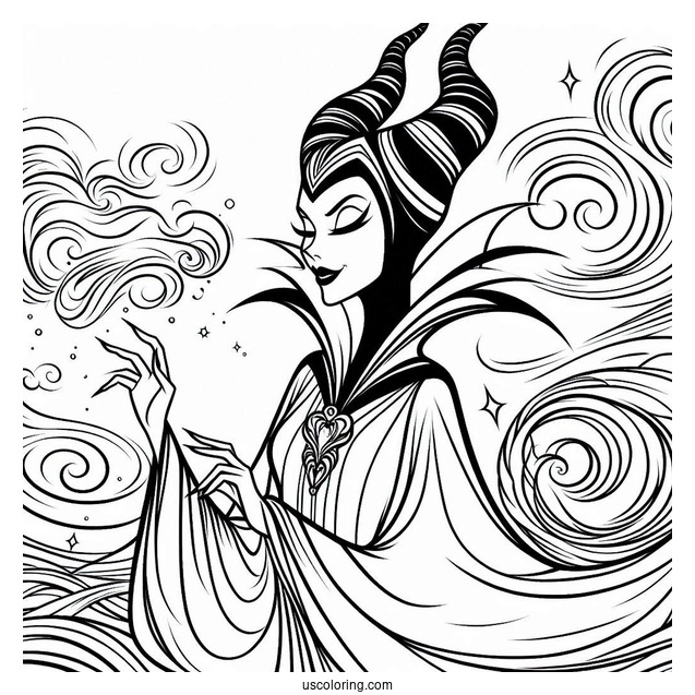 Maleficent From Sleeping Beauty Coloring Page
