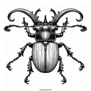 Goliath Beetle Coloring Page