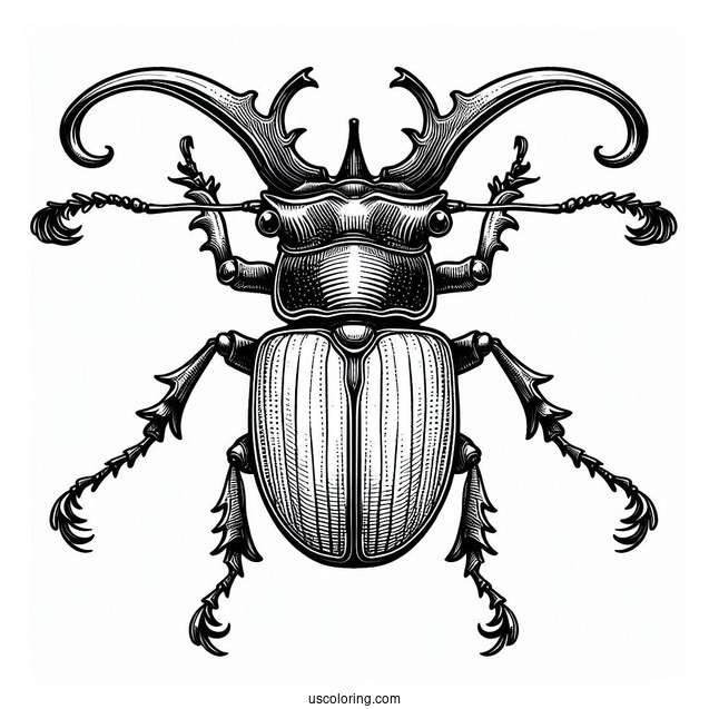 Goliath Beetle Coloring Page