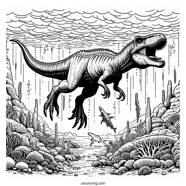 Terrifying Liopleaurodon Under The Sea