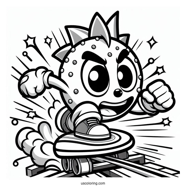 Subway Surfers Coloring Page Angry Spike For Preschoolers