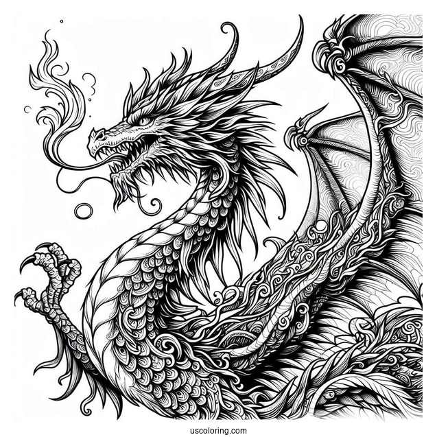 Close Up Of Majestic Dragon