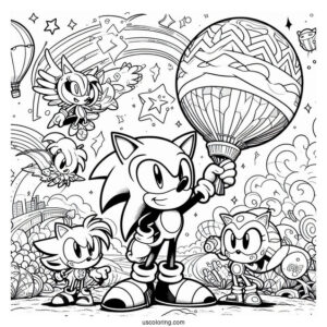 Sonic And Friends Coloring Page(1)