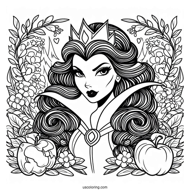 Coloring Sheet Of The Evil Queen