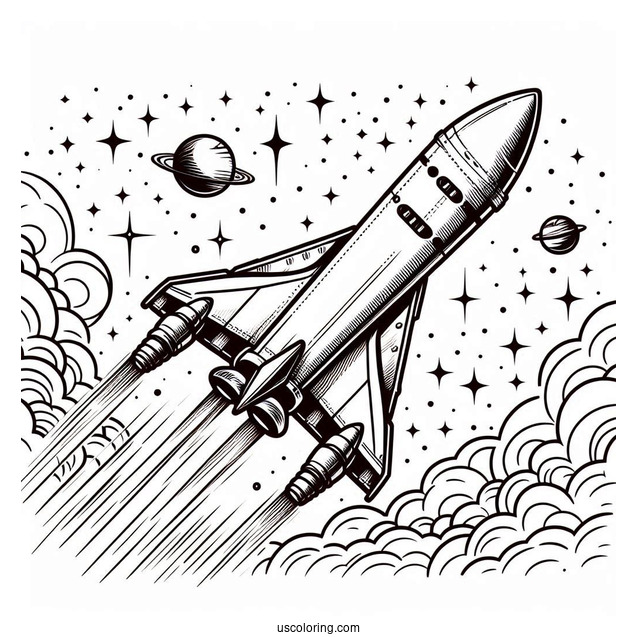 Virgin Galactic Rocket Coloring Page