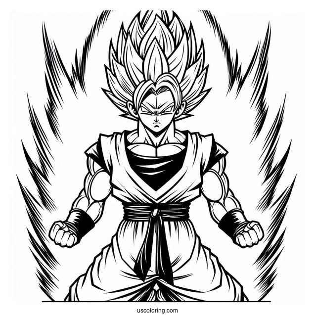 Super Saiyan Vegeta From Dragon Ball Z To Color
