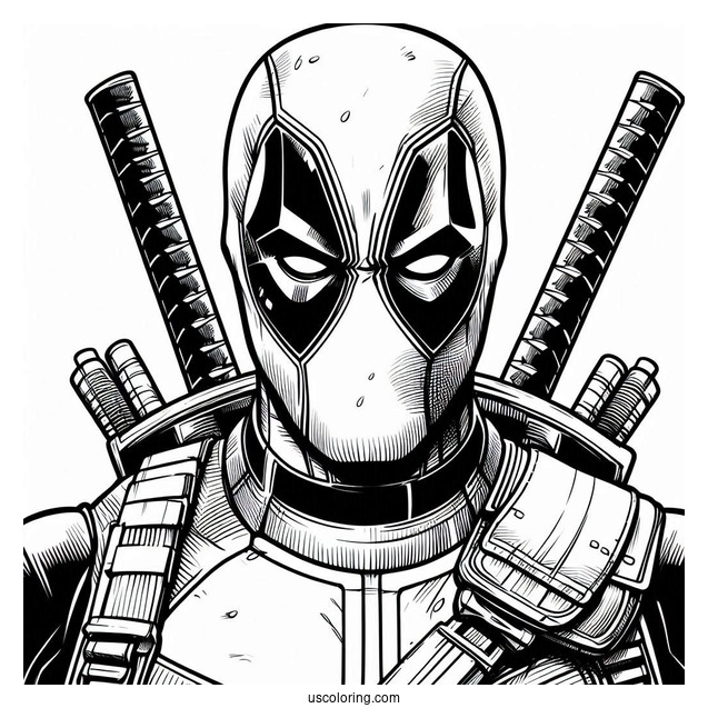 Deadpool Coloring Page