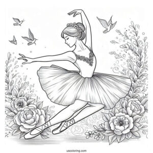 Ballerina Practising Dance Moves