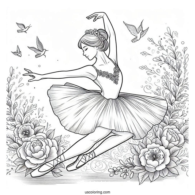 Ballerina Practising Dance Moves