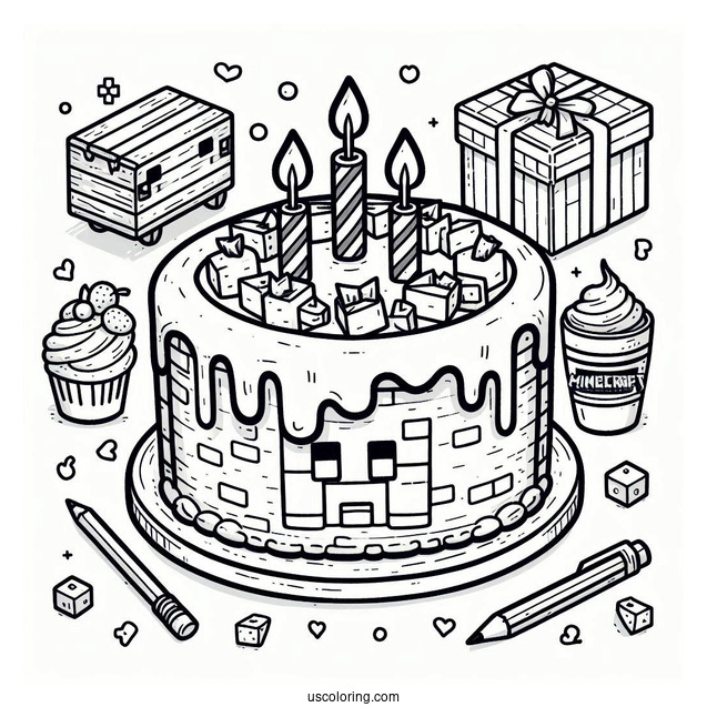 TNT Minecraft Birthday Cake