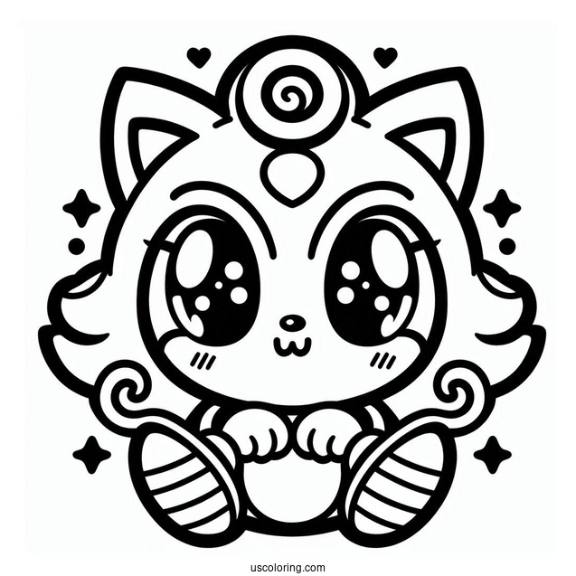 Kawaii Baby Sonic Coloring Page For Kids