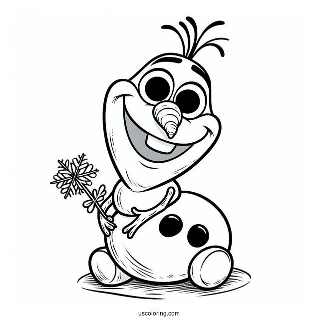 Cute Baby Olaf To Color For Preschoolers