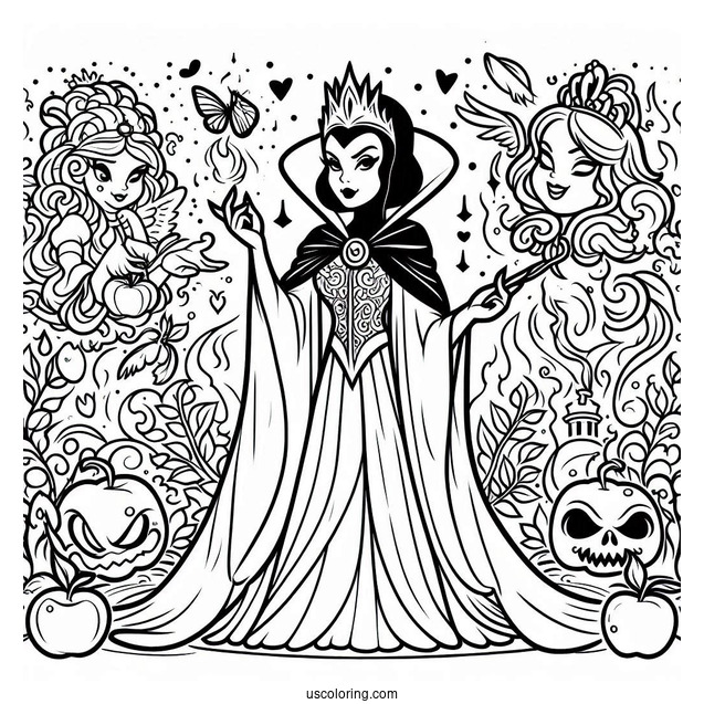 Coloring Sheet Of The Evil Queen