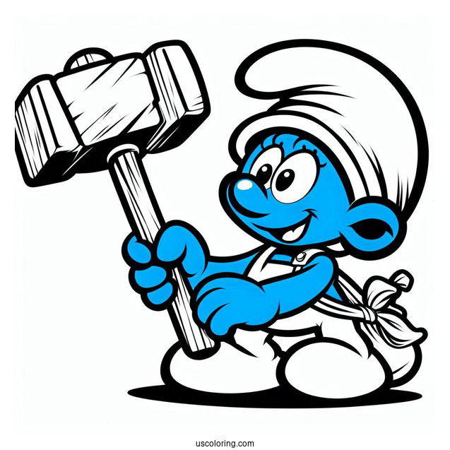 Handy Smurf Holding Mallet