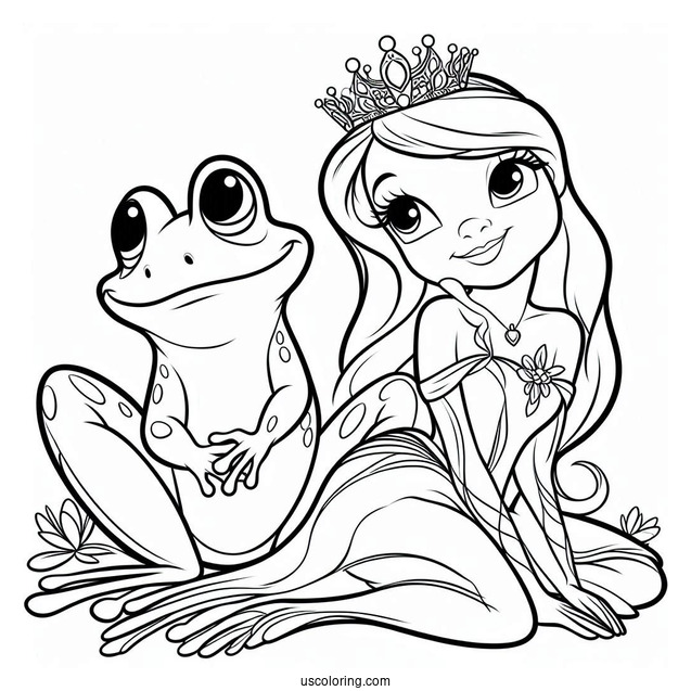 Prince Naveen Frog Coloring Page